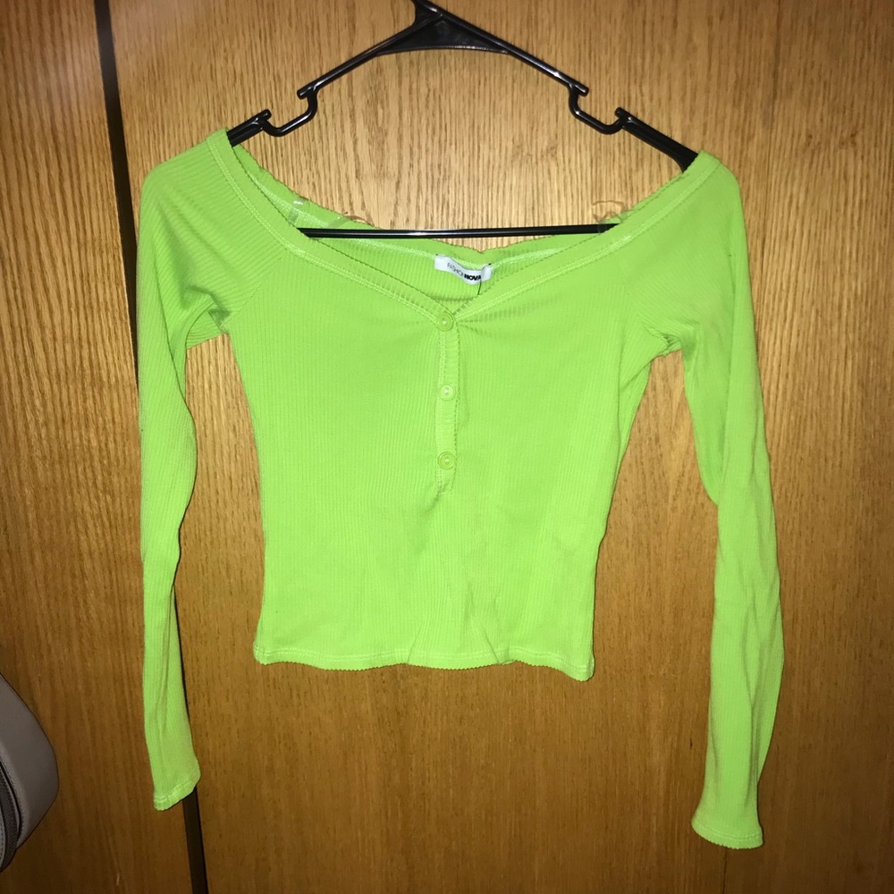 Fashion Nova Lime Green Crop Top